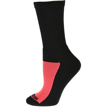 Cotton Crew Mesh Top Cushioned Sole Performance Socks