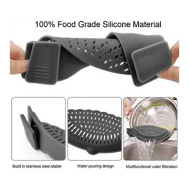 Silicone Food Strainer Grey