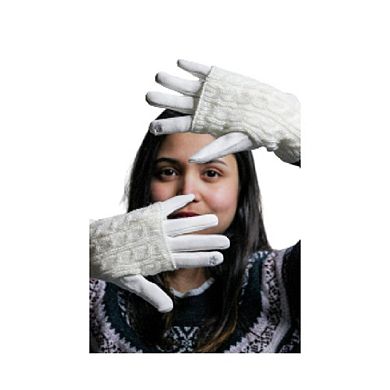 Women's Touch Screen Texting Gloves In Cable Knit And Furry Lining Comfort For Your Hands