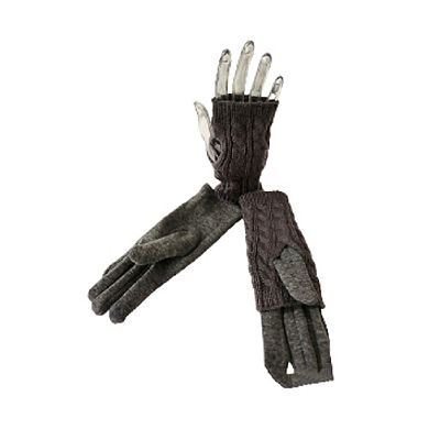 Women's Touch Screen Texting Gloves In Cable Knit And Furry Lining Comfort For Your Hands