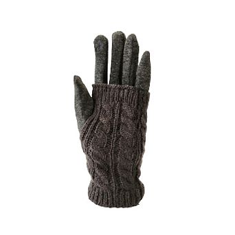Women's Touch Screen Texting Gloves In Cable Knit And Furry Lining Comfort For Your Hands
