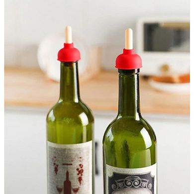 Wine Stopper Red Toilet Plunger 2 Pack