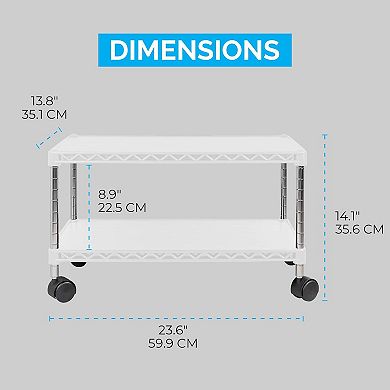 Zbrands Printer Stand, Printer Cart, Under Desk Printer Stand