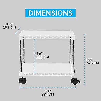 Zbrands Printer Stand, Printer Cart, Under Desk Printer Stand