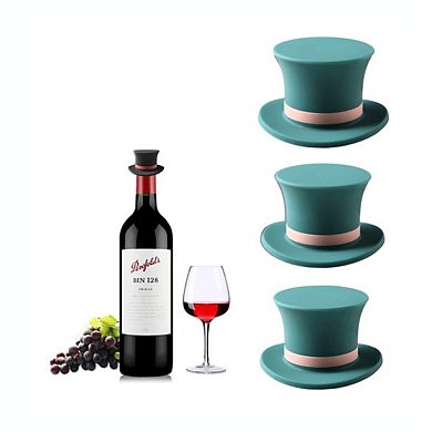 Wine Stopper Green Magic Top Hat 2 Pack