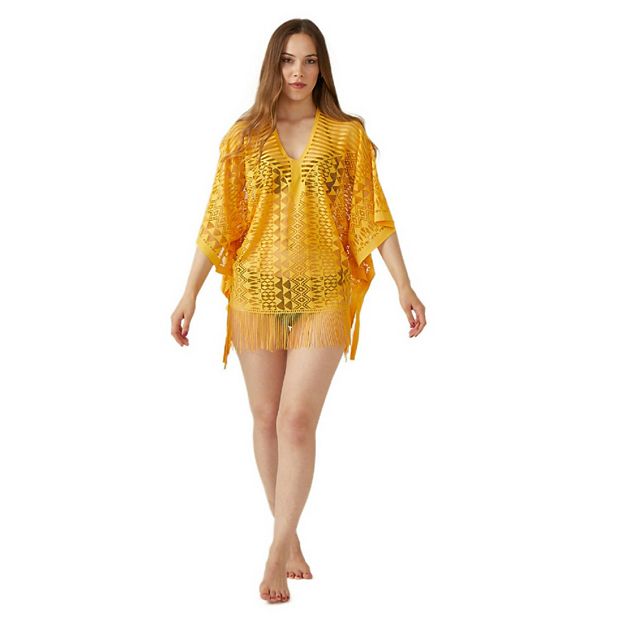 Wear Sierra Women's Beach Dress- Colorful Golden Summer Cover-Up Dress for Lake or Pool