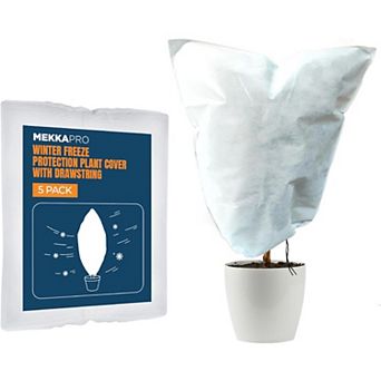 Mekkapro Plant Covers For Winter, Tree Covers Freeze Protection With Drawstring, Up To -6 Celsius
