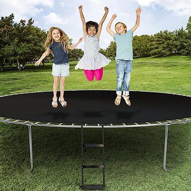 F.c Design Simple Deluxe Trampoline Ladder With Wide Skid-proof Steps, Universal Hook