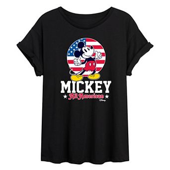 Disney's Mickey Mouse Juniors' All American Oversized Tee