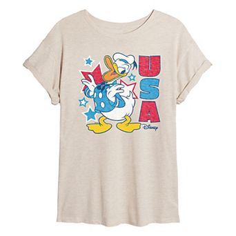 Disney's Donald Duck Juniors' USA Oversized Tee