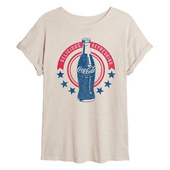 Juniors' Coca-Cola Delicious Refreshing Oversized Tee