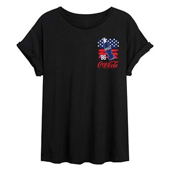 Juniors' Coca-Cola 86 Oversized Tee