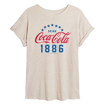 Juniors' Coca-Cola Drink 1886 Oversized Tee