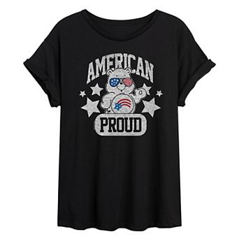 Juniors' Care Bears American Proud Oversized Tee