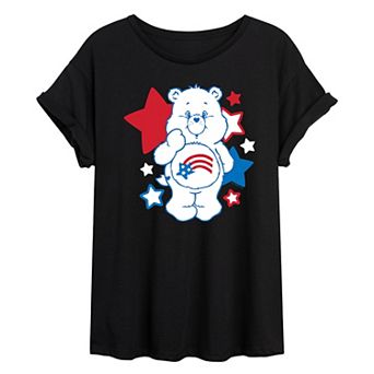 Juniors' Care Bears America Stars Oversized Tee