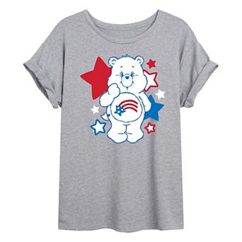 Juniors' Care Bears America Stars Oversized Tee