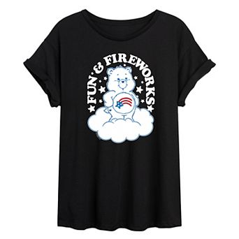 Juniors' Care Bears Fun & Fireworks Oversized Tee