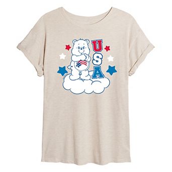 Juniors' Care Bears USA Oversized Tee