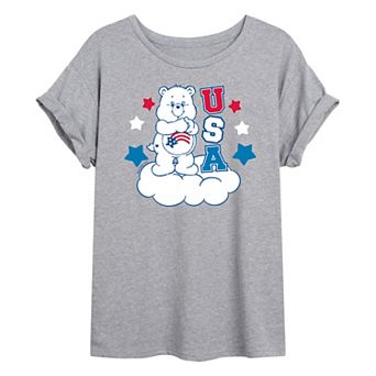 Juniors' Care Bears USA Oversized Tee