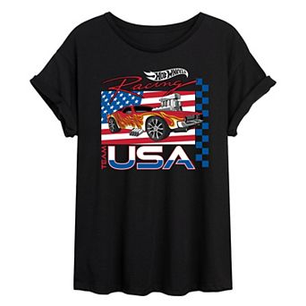 Juniors' Hot Wheels Racing Team USA Oversized Tee