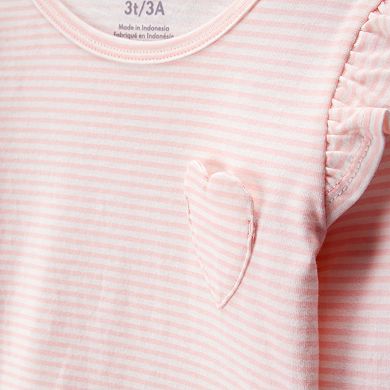 Toddler Girls Carter's 2-Piece Striped Tee & Tulle Tutu Skirt Set