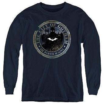 The Batman (2022) Gotham Seal Youth Long Sleeve Sweatshirt
