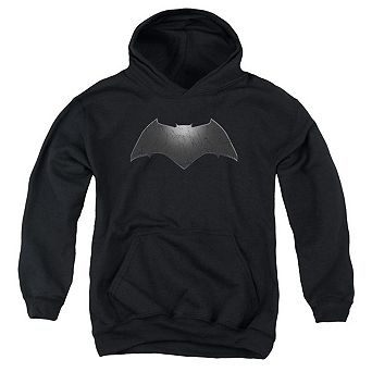 Batman V Superman Beveled Bat Logo Youth Pull Over Hoodie