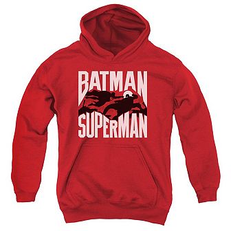 Batman V Superman Silhouette Fight Youth Pull Over Hoodie