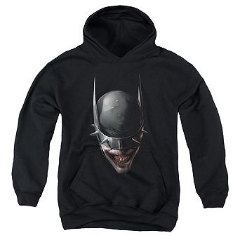 Batman Who Laughs Head Youth Pull Over Hoodie