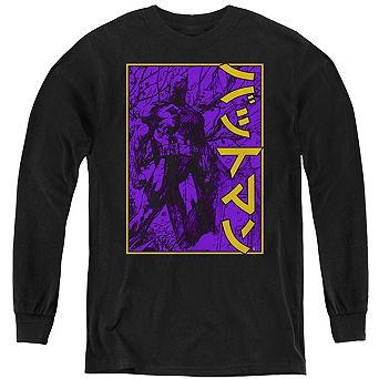 Batman Big Framed Kanji Youth Long Sleeve Sweatshirt