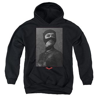 The Batman (2022) Catwoman Worn Portrait Youth Pull Over Hoodie