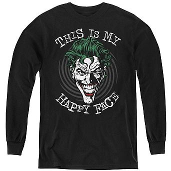 Batman Maniacal Spiral Youth Long Sleeve Sweatshirt