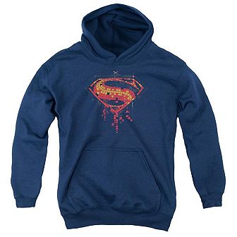 Batman V Superman Tech Super Logo Youth Pull Over Hoodie