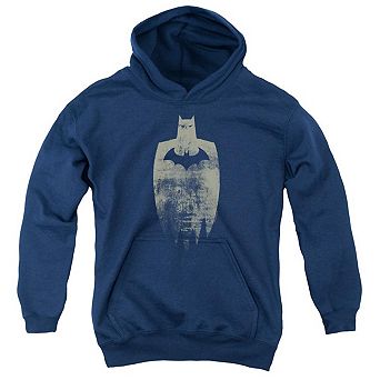Batman Gold Silhouette Youth Pull Over Hoodie