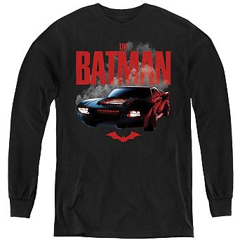 The Batman (2022) Batmobile Youth Long Sleeve Sweatshirt