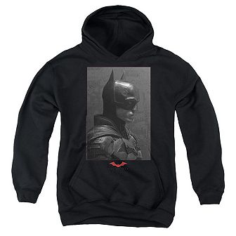 The Batman (2022) Worn Portrait Youth Pull Over Hoodie