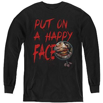 Batman Happy Face Youth Long Sleeve Sweatshirt