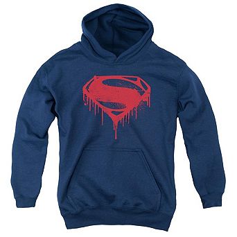Batman V Superman Splattered Youth Pull Over Hoodie