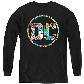 Batman 80s Bat Logo Youth Long Sleeve Sweatshirt