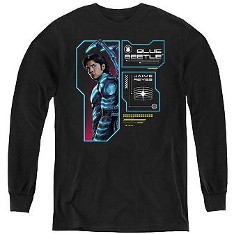 Blue Beetle Data Read Out Youth Long Sleeve Sweatshirt