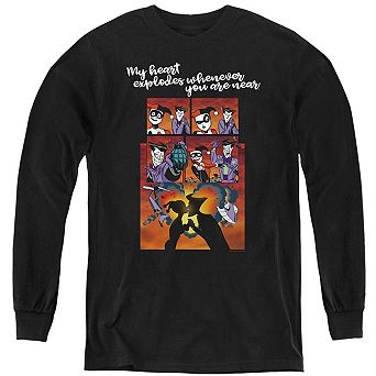 Batman Explode Youth Long Sleeve Sweatshirt