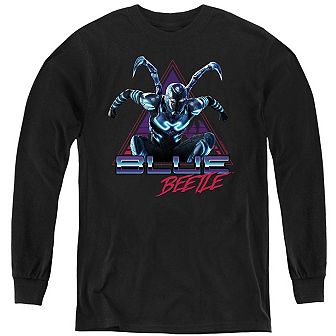 Blue Beetle Leaping Triangle Youth Long Sleeve Sweatshirt