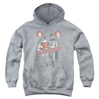 Batman Classic Tv Classified Youth Pull Over Hoodie