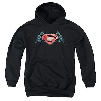 Batman V Superman Industrial Logo Youth Pull Over Hoodie