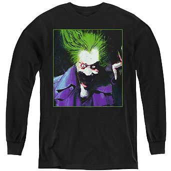 Batman Arkham Asylum Joker Youth Long Sleeve Sweatshirt