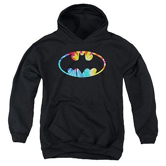 Batman Tie Dye Batman Logo Youth Pull Over Hoodie