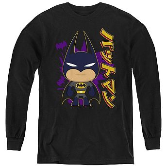 Batman Cute Kanji Youth Long Sleeve Sweatshirt