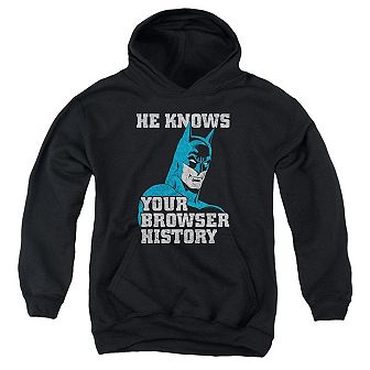 Batman Knows Youth Pull Over Hoodie