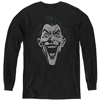 Batman Joker Lines Youth Long Sleeve Sweatshirt