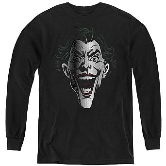 Batman Joker Lines Youth Long Sleeve Sweatshirt